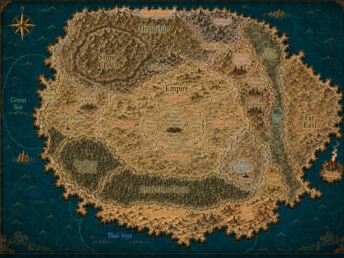 Continent Map Ulvenor